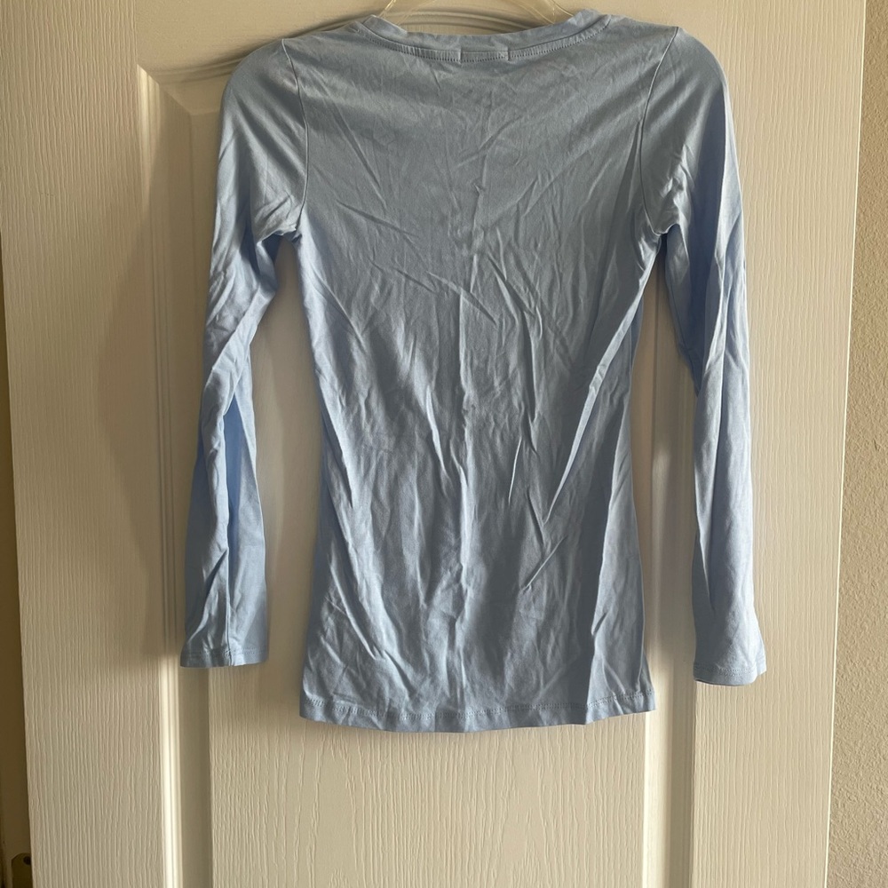 Julia Long Sleeve Top - Light Blue - Picture 6 of 7